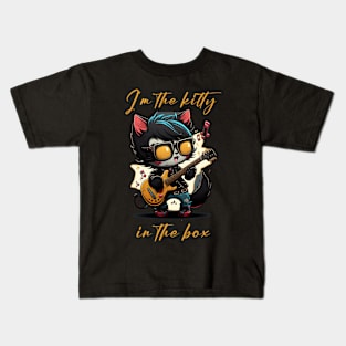 Rock and roll Kitty in the box Kids T-Shirt